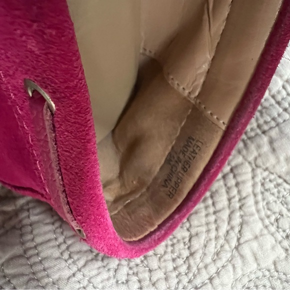Talbots Women's Pink Suede Driving Mocs - Picture 8 of 9